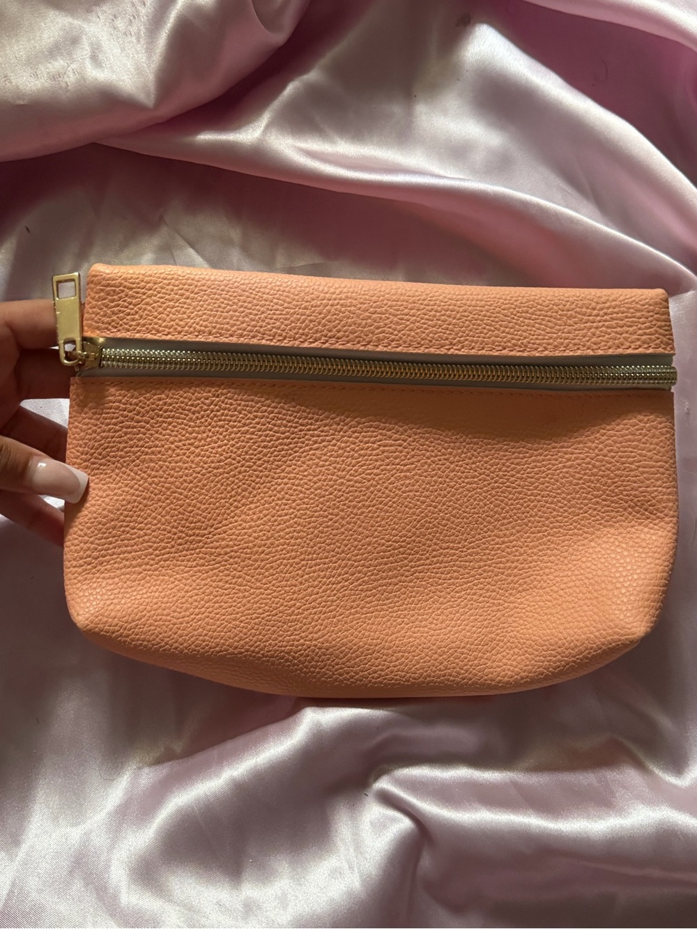 Ulta Peach Zip-Top Women's Pouch Bag
